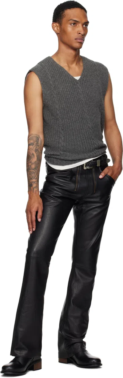 Enfants Riches Deprimes Engineer Double-buckle Leather Boots In Black