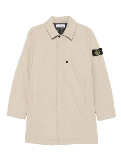 Stone Island Patch-pocket Coat In Neutral