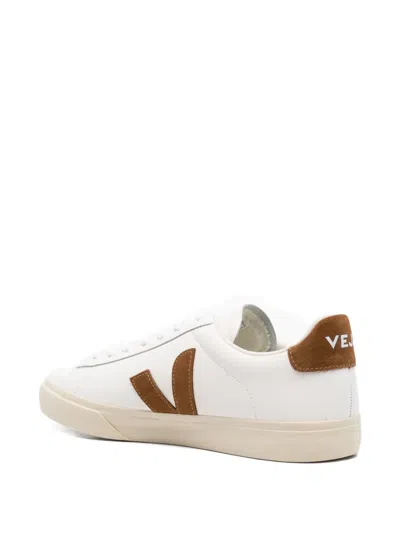 Veja Sneakers Campo Chromefree White Cognac In Brown