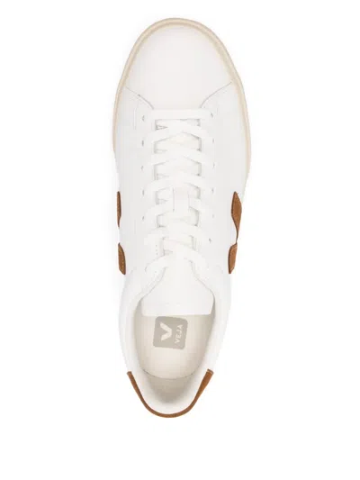 Veja Sneakers Campo Chromefree White Cognac In Brown