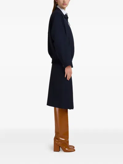 Marni Zip-up Bomber Jacket In Blue