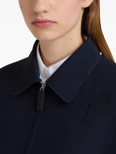 Marni Zip-up Bomber Jacket In Blue