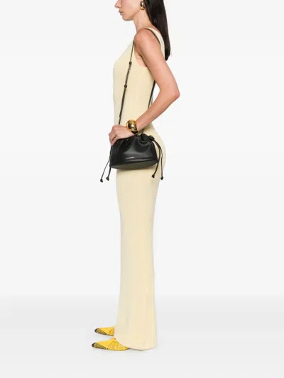 Strathberry Charlotte Drawstring Soft Nappa Black Bags
