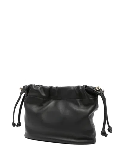 Strathberry Charlotte Drawstring Soft Nappa Black Bags