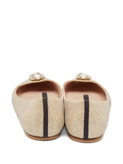 Pre-owned Sjp By Sarah Jessica Parker Glitter Crystal Ballet Flats