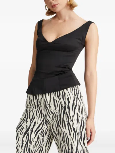 Rotate Birger Christensen Sleeveless Top In Black