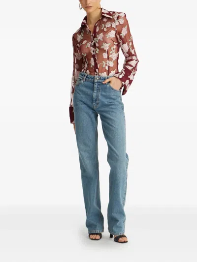 Rotate Birger Christensen Woman Denim Pants Blue Size 30 Cotton In Blue