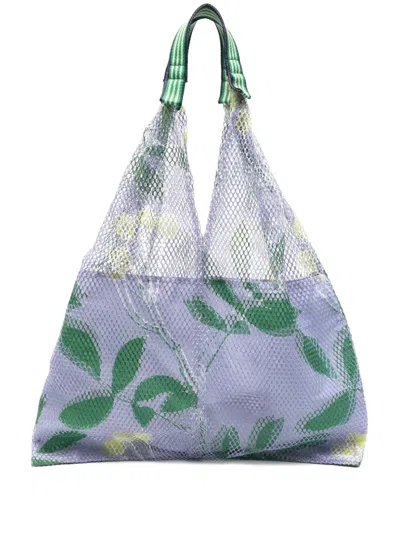 Epice Floral-print Mesh Tote Bag