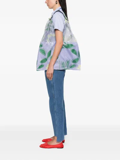 Epice Floral-print Mesh Tote Bag