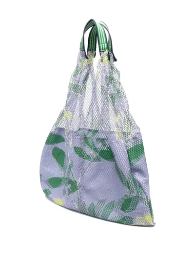 Epice Floral-print Mesh Tote Bag