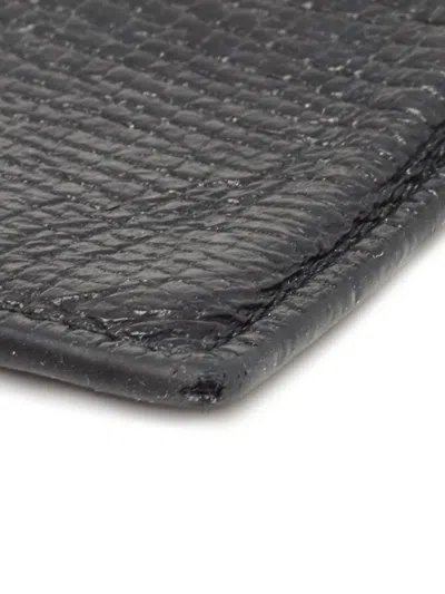 Pre-owned Montblanc Leather Embossed Cardholder In Black