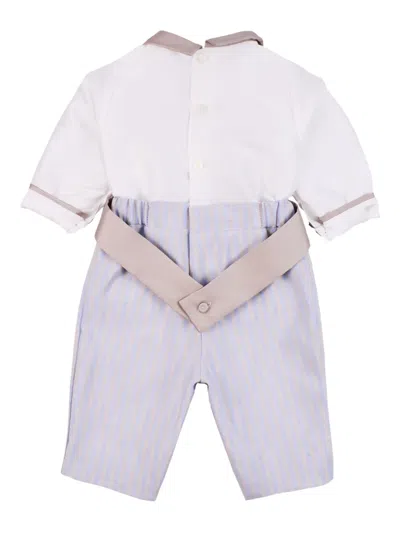 La Stupenderia Striped-panel Collared Romper