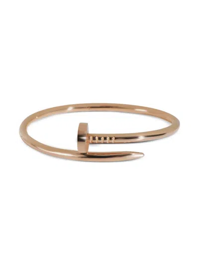 Pre-owned Cartier 18k Rose Gold Just Un Clou Bracelet In Pink
