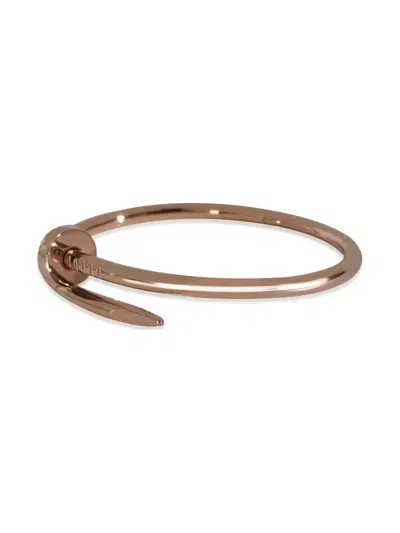 Pre-owned Cartier 18k Rose Gold Just Un Clou Bracelet In Pink