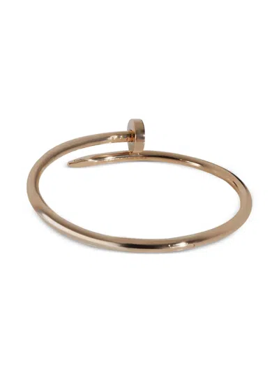 Pre-owned Cartier 18k Rose Gold Just Un Clou Bracelet In Pink