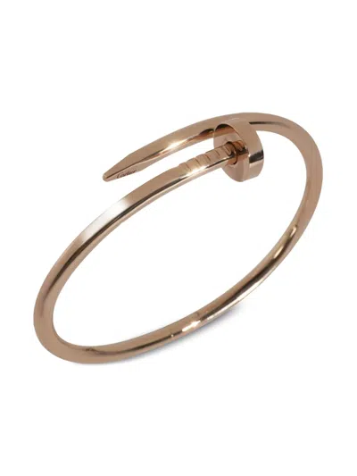 Pre-owned Cartier 18k Rose Gold Just Un Clou Bracelet In Pink