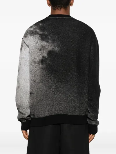 Palm Angels Palm Culture Print Crewneck Sweater In Black