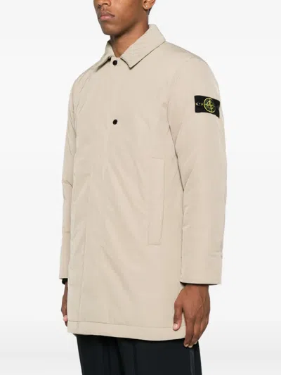 Stone Island Patch-pocket Coat In Neutral