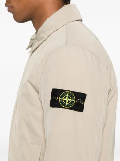 Stone Island Patch-pocket Coat In Neutral