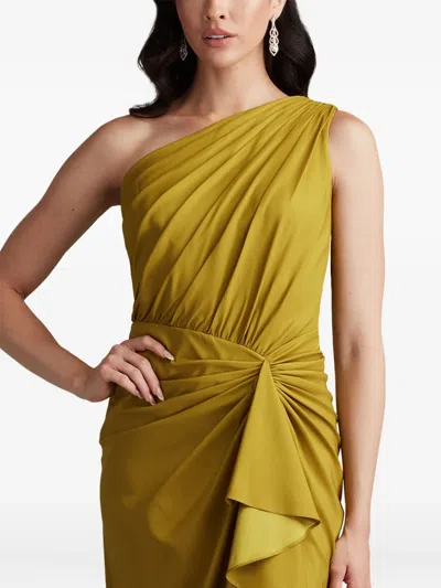 Tadashi Shoji One-shoulder Side Ruffle Gown