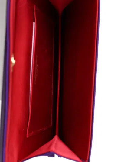 Pre-owned Saint Laurent 1980s Silk Clutch Bag In Purple