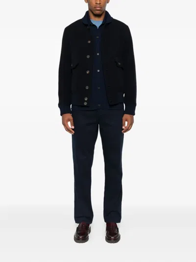 Eleventy Button-fastening Flap-pocket Jacket In Black