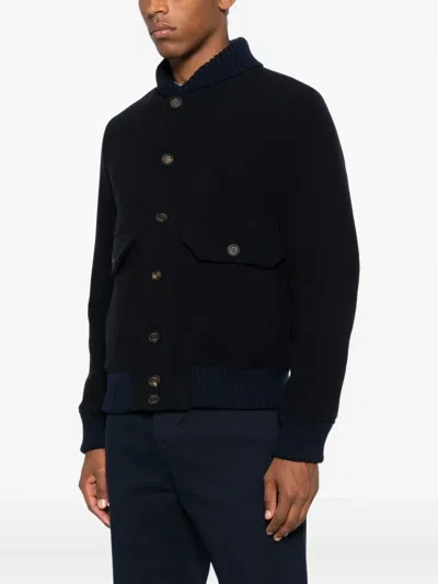 Eleventy Button-fastening Flap-pocket Jacket In Black