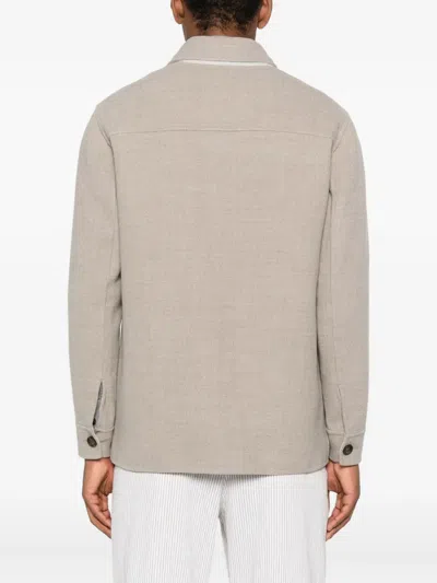 Eleventy Button-fastening Patch-pocket Jacket In Pink