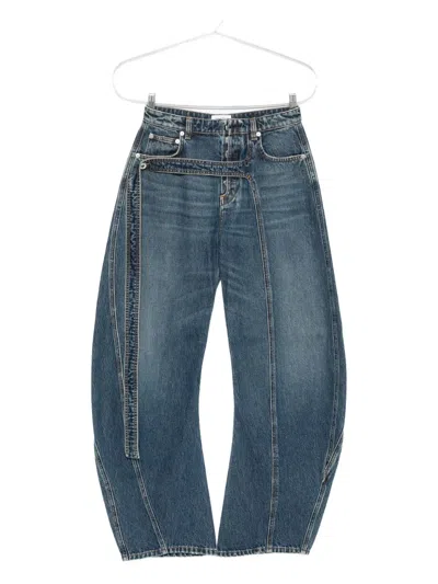 Jean Paul Gaultier Waistband Jacket With Pockets And Collar In Blue