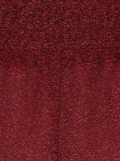 Oseree Womens Burgundy Lumiere Metallic Woven Shorts In Burgundy
