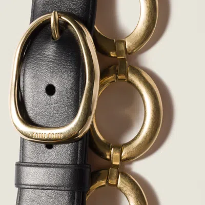 Miu Miu Leather And Metal Belt