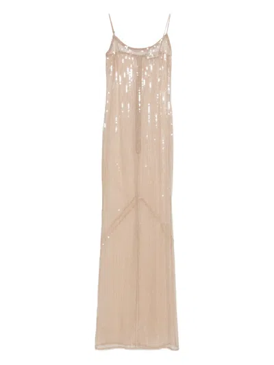 The New Arrivals Ilkyaz Ozel Isis Maxi Dress In Neutral