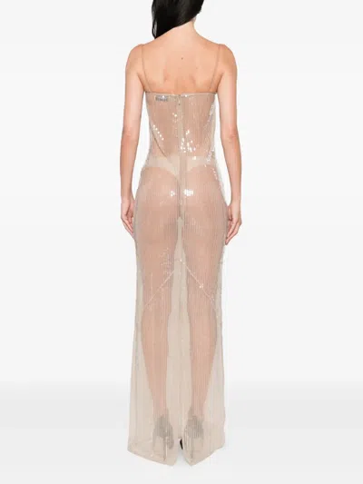 The New Arrivals Ilkyaz Ozel Isis Maxi Dress In Neutral