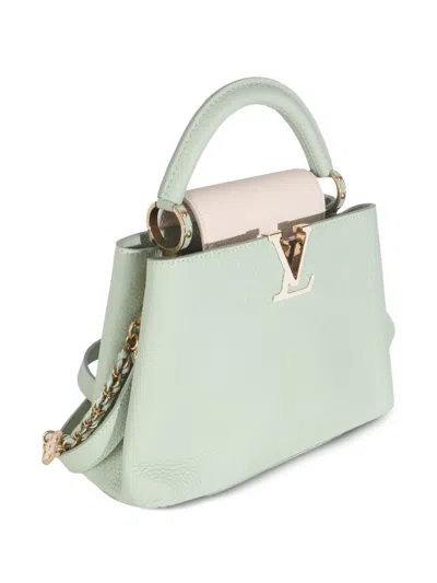 Pre-owned Louis Vuitton 2021-2023 Capucines Bb Two-way Handbag In Green