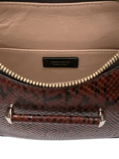 Jimmy Choo Small Bar Tote Bag In Brown