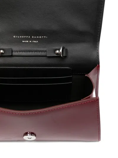 Giuseppe Zanotti Leather Crystal-embellished Bag In Red