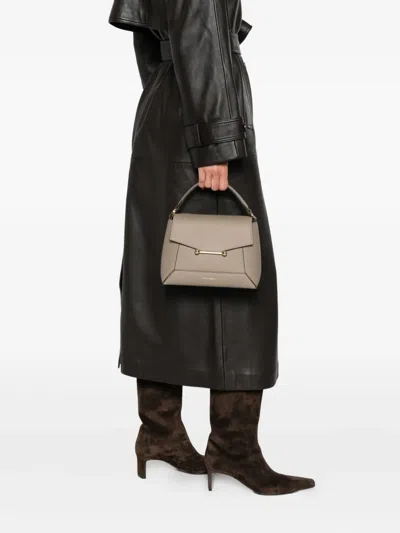 Strathberry Logo-print Tote Bag In Gray
