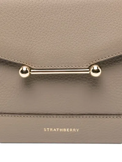 Strathberry Logo-print Tote Bag In Gray