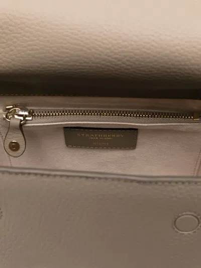 Strathberry Logo-print Tote Bag In Gray