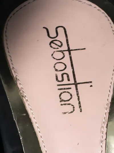 Pre-owned Sarah & Sebastian 50mm Crystal-buckle Suede Pumps In Black