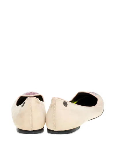 Pre-owned Philipp Plein Skull Motif Suede Flats