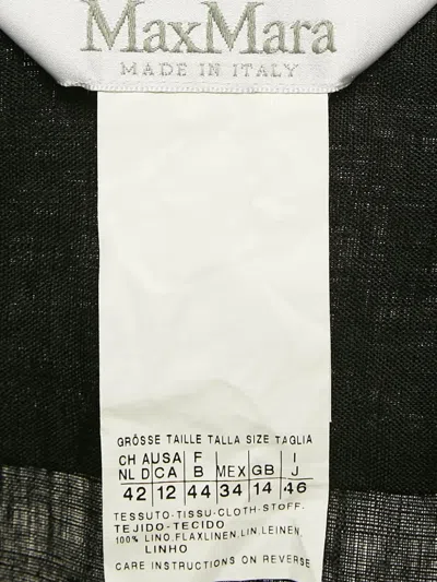 Pre-owned Max Mara Linen Shirt In Black