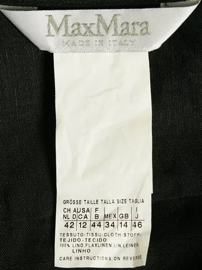 Pre-owned Max Mara Linen Shirt In Black