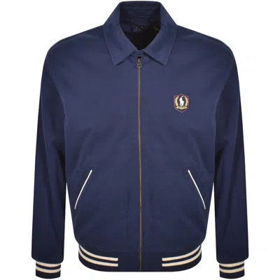 Ralph Lauren Lined Bomber Jacket Navy In Blue