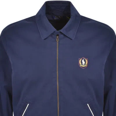 Ralph Lauren Lined Bomber Jacket Navy In Blue
