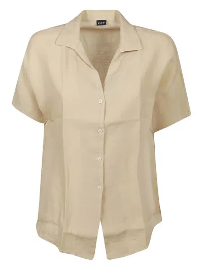 Fay Short Sleeve Shirt In Neutral