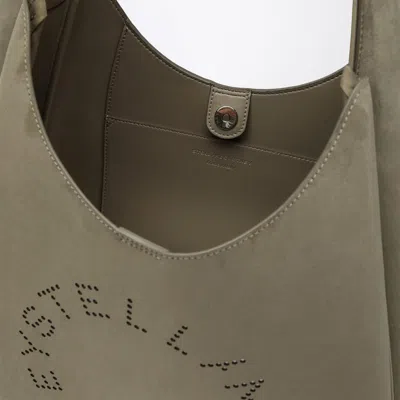 Stella Mccartney Large Khaki Hobo Bag With Logo