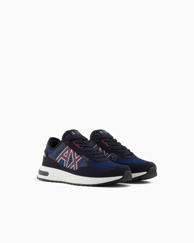 Armani Exchange Sneakers With High Sole And Logo In Multi