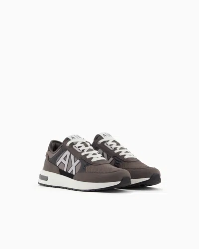 Armani Exchange Sneakers With High Sole And Logo In Multi