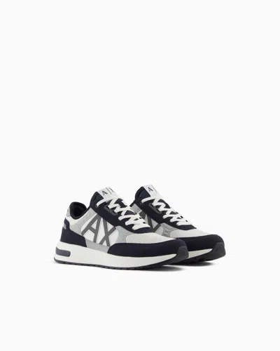 Armani Exchange Sneakers With High Sole And Logo In Multi
